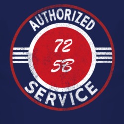 Authorized Service 1972 DJ 5B Distressed Look Dark T Shirt