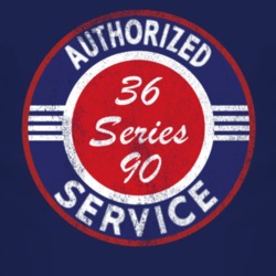 Authorized Service 1936 Cadillac Series 90 Distressed Look Dark T Shir