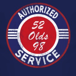 Authorized Service 1952 Oldsmobile Olds 98 Distressed Look Dark T Shir