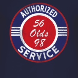 Authorized Service 1956 Oldsmobile Olds 98 Distressed Look Dark T Shir
