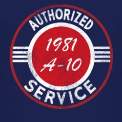 Authorized Service 1981 Chevy A-10 Distressed Look Dark T Shirt