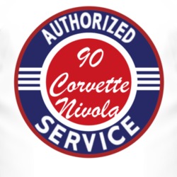 Authorized Service 1990 Chevy Corvette Nivola T Shirt