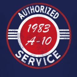 Authorized Service 1983 Chevy A-10 Distressed Look Dark T Shirt