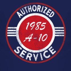Authorized Service 1985 Chevy A-10 Distressed Look Dark T Shirt