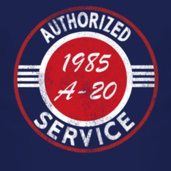 Authorized Service 1985 Chevy A-20 Distressed Look Dark T Shirt