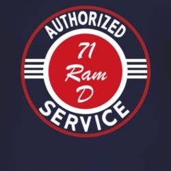 Authorized Service 1971 Dodge Ram D Dark T Shirt