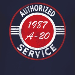 Authorized Service 1987 Chevy A-20 Distressed Look Dark T Shirt