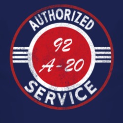 Authorized Service 1992 Chevy A-20 Distressed Look Dark T Shirt