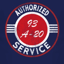 Authorized Service 1993 Chevy A-20 Distressed Look Dark T Shirt