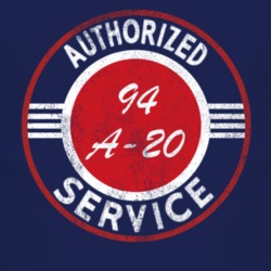 Authorized Service 1994 Chevy A-20 Distressed Look Dark T Shirt