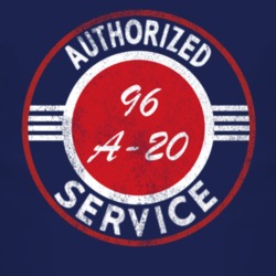 Authorized Service 1996 Chevy A-20 Distressed Look Dark T Shirt