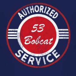 Authorized Service 1953 BC Bobcat Distressed Look Dark T Shirt