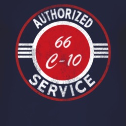 Authorized Service 1966 Chevy C-10 Distressed Look Dark T Shirt