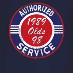 Authorized Service 1989 Oldsmobile Olds 98 Distressed Look Dark T Shir