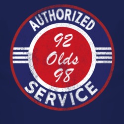 Authorized Service 1992 Oldsmobile Olds 98 Distressed Look Dark T Shir