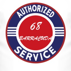 Authorized Service 1968 PLYMOUTH BARRACUDA T Shirt
