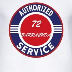Authorized Service 1972 PLYMOUTH BARRACUDA T Shirt
