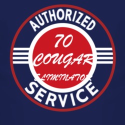 Authorized Service 1970 MERCURY COUGAR ELIMINATOR Dark T Shirt