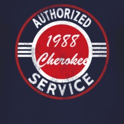 Authorized Service 1988 XJ Cherokee Distressed Look Dark T Shirt