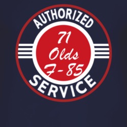 Authorized Service 1971 Oldsmobile Olds F-85 Dark T Shirt
