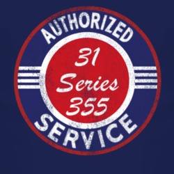 Authorized Service 1931 Cadillac Series 355 Distressed Look Dark T Shi