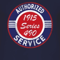 Authorized Service 1915 Chevy Series 490 Distressed Look Dark T Shirt