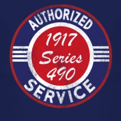 Authorized Service 1917 Chevy Series 490 Distressed Look Dark T Shirt