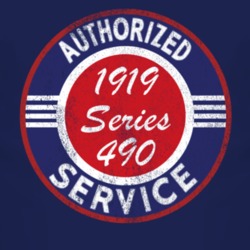 Authorized Service 1919 Chevy Series 490 Distressed Look Dark T Shirt