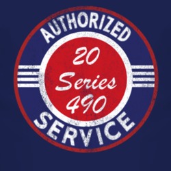 Authorized Service 1920 Chevy Series 490 Distressed Look Dark T Shirt