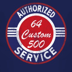 Authorized Service 1964 Custom 500 Distressed Look Dark T Shirt