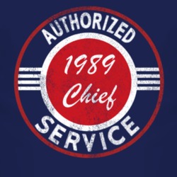 Authorized Service 1989 Commanche Chief Distressed Look Dark T Shirt