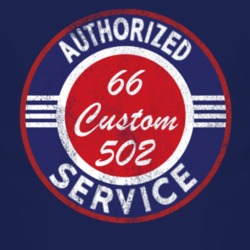 Authorized Service 1966 Custom 502 Distressed Look Dark T Shirt