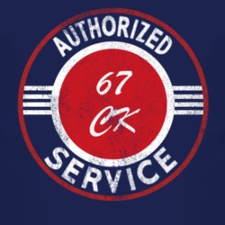 Authorized Service 1967 Chevy CK Distressed Look Dark T Shirt