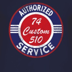 Authorized Service 1974 Custom 510 Distressed Look Dark T Shirt