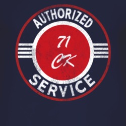 Authorized Service 1971 Chevy CK Distressed Look Dark T Shirt