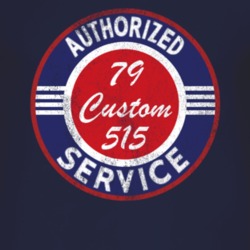 Authorized Service 1979 Custom 515 Distressed Look Dark T Shirt
