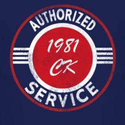 Authorized Service 1981 Chevy CK Distressed Look Dark T Shirt