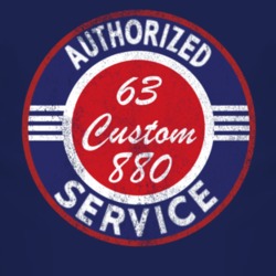 Authorized Service 1963 Dodge Custom 880 Distressed Look Dark T Shirt