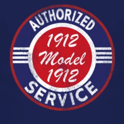 Authorized Service 1912 Cadillac Model 1912 Distressed Look Dark T Shi