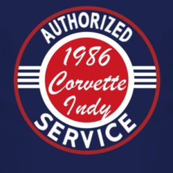 Authorized Service 1986 Chevy Corvette Indy Dark T Shirt
