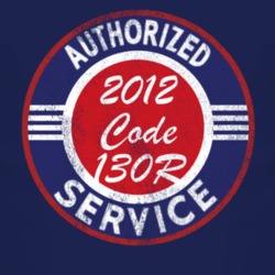 Authorized Service 2012 Chevy Code 130R Distressed Look Dark T Shirt