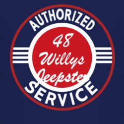 Authorized Service 1948 VJ Willys Jeepster Dark T Shirt