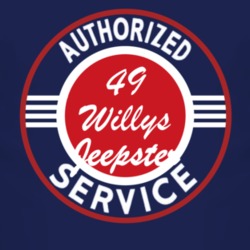 Authorized Service 1949 VJ Willys Jeepster Dark T Shirt