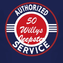 Authorized Service 1950 VJ Willys Jeepster Dark T Shirt