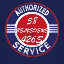 Authorized Service 1958 PLYMOUTH BELVEDERE 426S Distressed Look Dark T