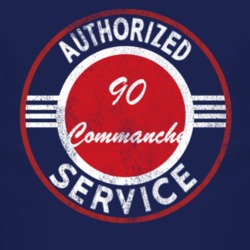 Authorized Service 1990 MJ Commanche Distressed Look Dark T Shirt
