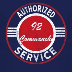 Authorized Service 1992 MJ Commanche Distressed Look Dark T Shirt