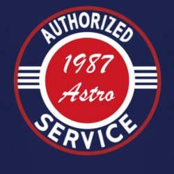 Authorized Service 1987 Chevy Astro Dark T Shirt