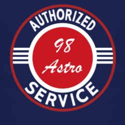 Authorized Service 1998 Chevy Astro Dark T Shirt
