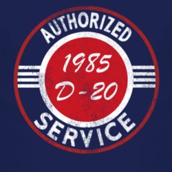 Authorized Service 1985 Chevy D-20 Distressed Look Dark T Shirt